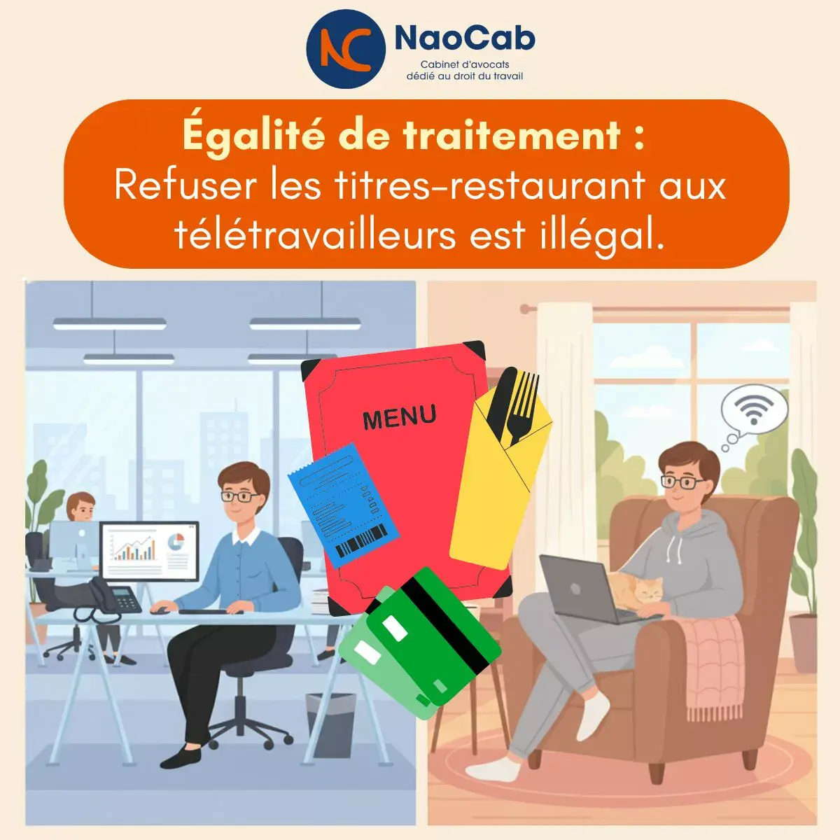 You are currently viewing Refuser les titres restaurants aux télétravailleurs est une inégalité de traitement 🍽️💻
