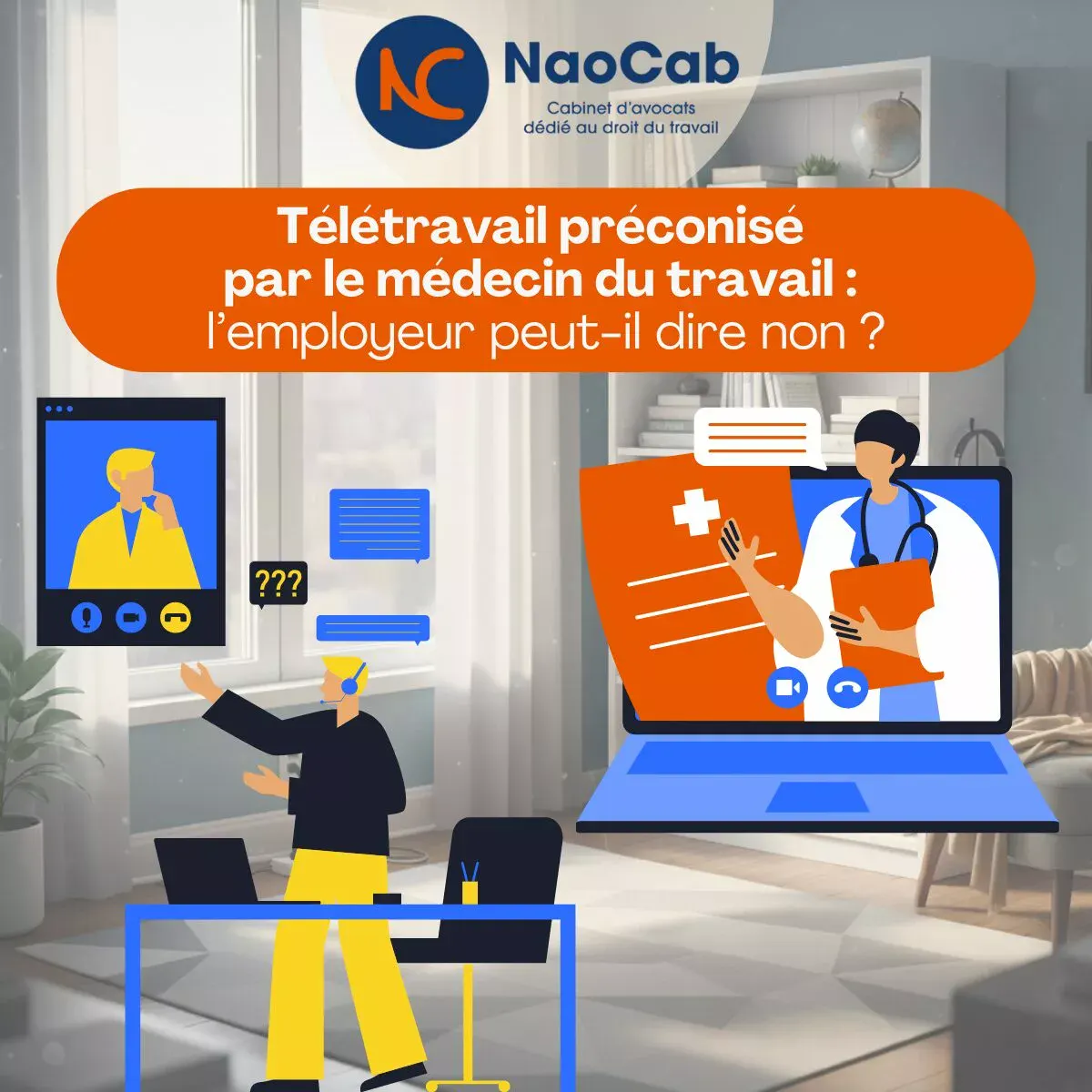 Lire la suite à propos de l’article 🔍 Télétravail préconisé par le médecin du travail : l’employeur peut-il refuser en cas de refus d’accès au domicile du salarié ?